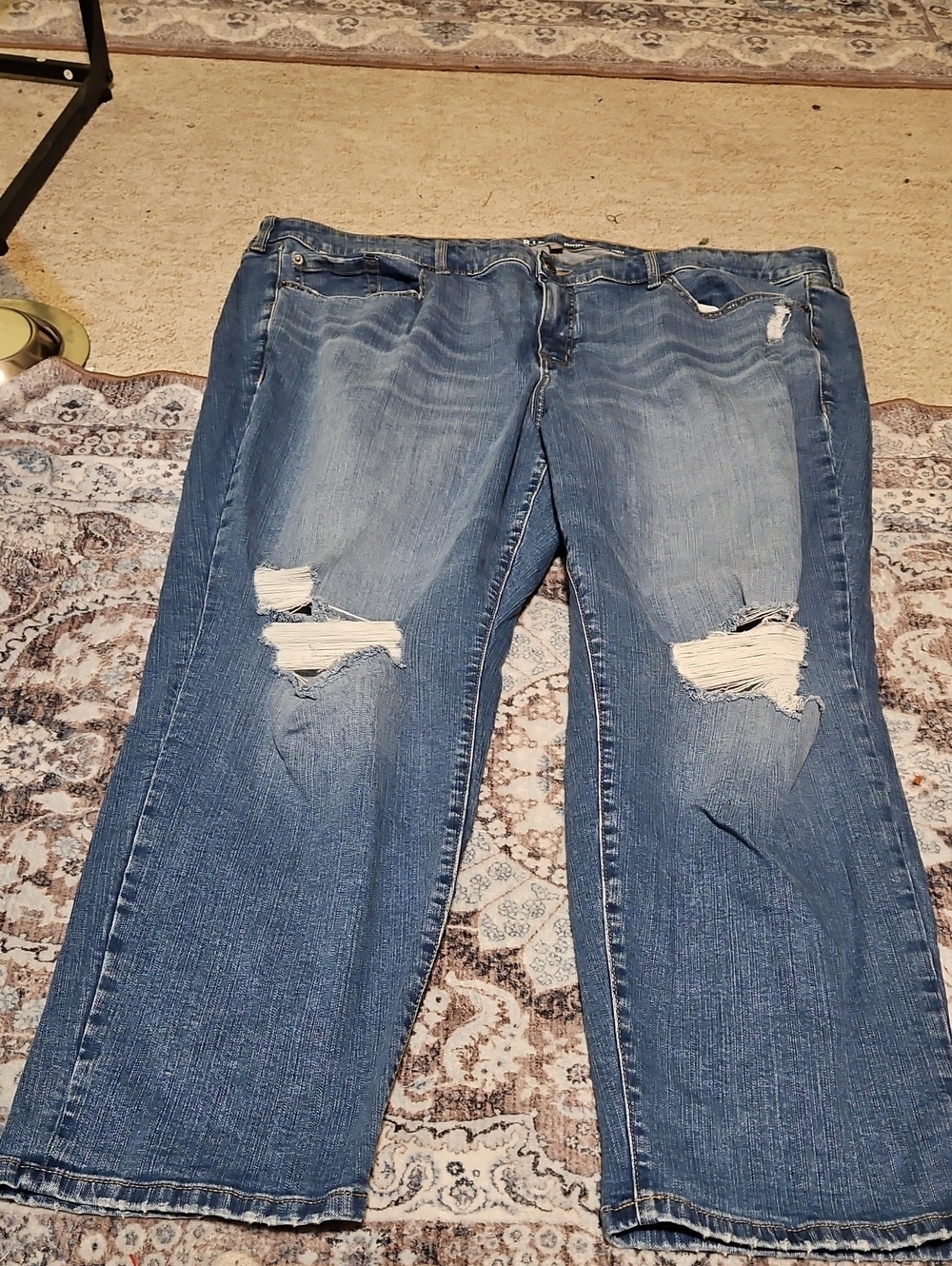 torrid Light Blue Distressed Boyfriend Ankle Jeans